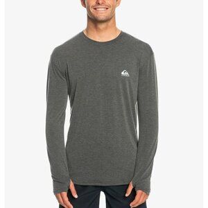 NWOT Quiksilver Youths XL Long Sleeve Rash Guard Shirt Gray Crew neck